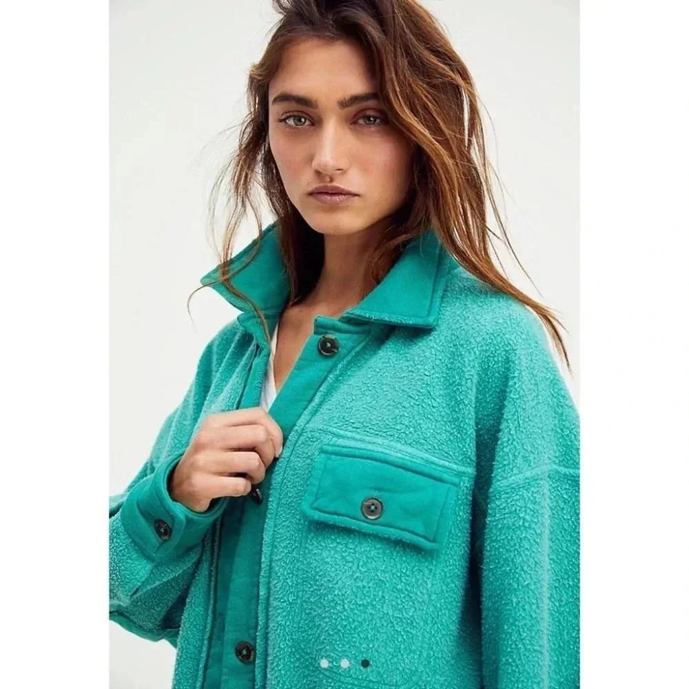 New Free People Ruby Jacket Shacket Oversized Fle… - image 4